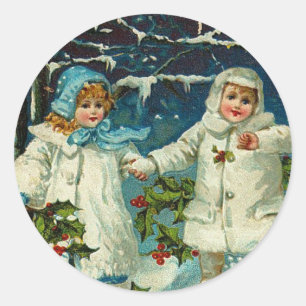 Weihnachtsaufkleber Runder Aufkleber