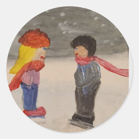 Weihnachtsaufkleber Runder Aufkleber (Vorderseite)