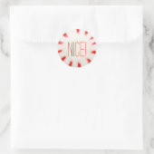 Weihnachtsaufkleber schön oder schön runder aufkleber (Tasche)