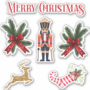 Weihnachtsaufkleber Set von 6 01 Aufkleber