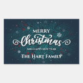 Weihnachtsaufkleber und Weihnachtsaufkleber für Äs Rechteckiger Aufkleber (Vorderseite)