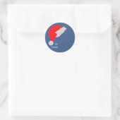 Weihnachtsaufkleber "von" runder aufkleber (Tasche)