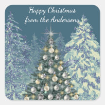 Weihnachtsaufkleber - Winter Wonderland Chic Desig