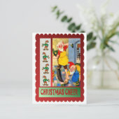 Weihnachtsaufräumung Feiertagspostkarte (Stehend Vorderseite)