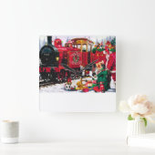 Weihnachtsausdrücke Quadratische Wanduhr (Zuhause)