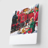 Weihnachtsausdrücke Quadratische Wanduhr (Winkel)