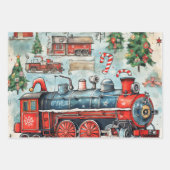 Weihnachtsausflug Liebhaber Geschenkpapier Set (Vorderseite)