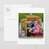 Weihnachtsausgaben Woes Spaß Postkarte (Vorne/Hinten)