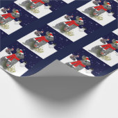 Weihnachtsausrüstungs-Packpapier (Marine) Geschenkpapier (Ecke)