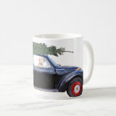 Weihnachtsauto mit Hund Kaffeetasse (VorderseiteRechts)