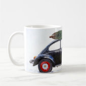 Weihnachtsauto mit Hund Kaffeetasse (Links)