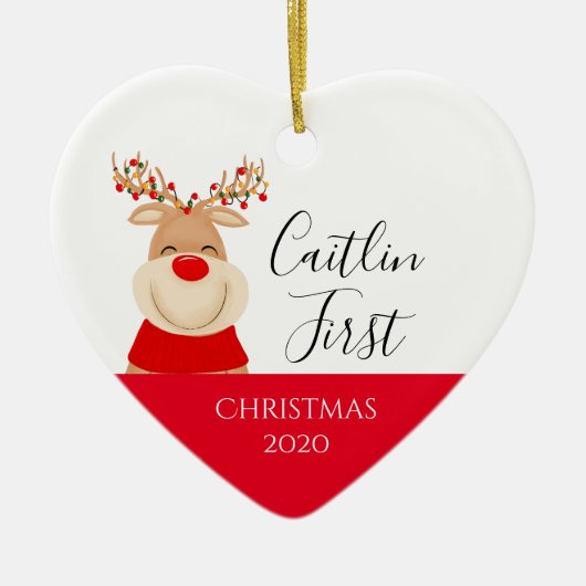 Weihnachtsbaby, 1. Weihnachtsjung, Keramik Ornament (Vorne)