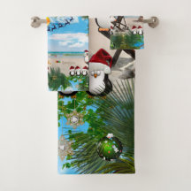 Weihnachtsbaby am Strand wiederholt sich