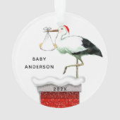 Weihnachtsbaby Andenken Ornament (Rückseite)