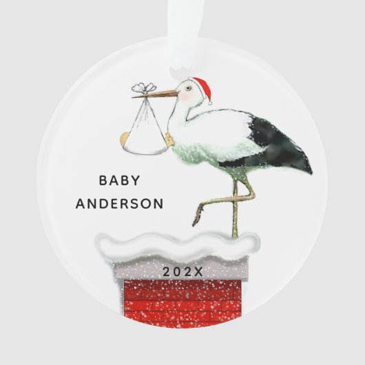 Weihnachtsbaby Andenken Ornament (Vorderseite)