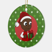 Weihnachtsbaby-Cartoon Keramikornament (Links)