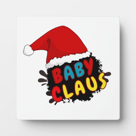 Weihnachtsbaby Claus Fotoplatte (Vorderseite)