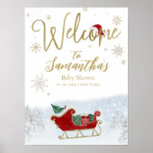 Weihnachtsbaby-Dusche Begrüßungszeichen Poster (Vorne)