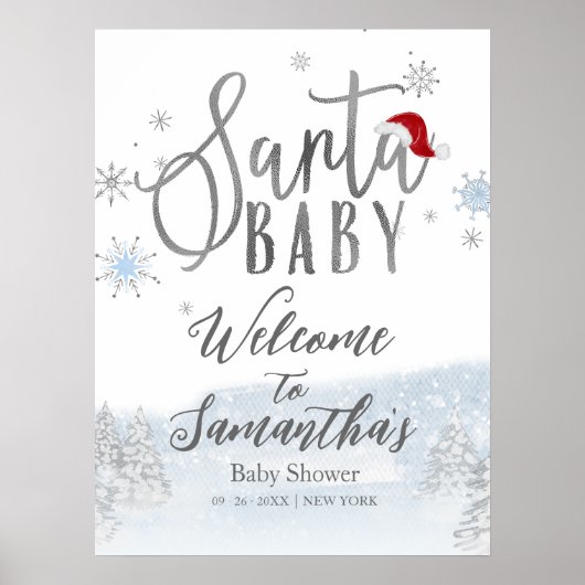 Weihnachtsbaby-Dusche Begrüßungszeichen Poster (Vorne)