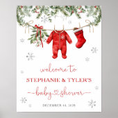 Weihnachtsbaby-Dusche Begrüßungszeichen Poster (Vorne)