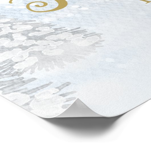 Weihnachtsbaby-Dusche Begrüßungszeichen Poster (Ecke)