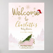 Weihnachtsbaby-Dusche Begrüßungszeichen Poster (Vorne)