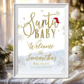 Weihnachtsbaby-Dusche Begrüßungszeichen Poster