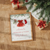 Weihnachtsbaby-Dusche Begrüßungszeichen Poster