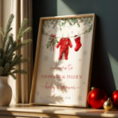Weihnachtsbaby-Dusche Begrüßungszeichen Poster