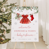 Weihnachtsbaby-Dusche Begrüßungszeichen Poster