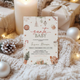 WeihnachtsBaby-Dusche Santa Baby Einladung