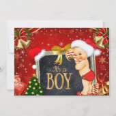 Weihnachtsbaby-Duschen-Einladung mit einem Einladung (Vorderseite)