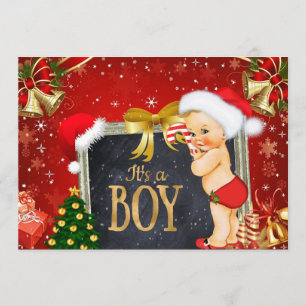 Weihnachtsbaby-Duschen-Einladung mit einem Einladung