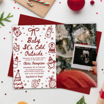 Weihnachtsbaby, es ist kalt draußen, Baby-Shower-F