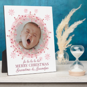 Weihnachtsbaby-Foto für Oma und Opa Fotoplatte