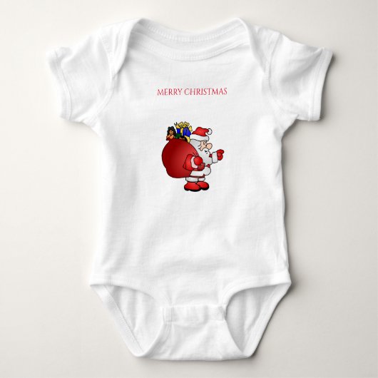 Weihnachtsbaby Jersey Bodysuit. Baby Strampler (Vorderseite)