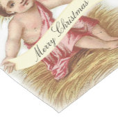 Weihnachtsbaby Jesus in den Krippen-frohen Kurzer Tischläufer (Ecke)