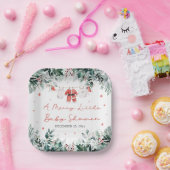 Weihnachtsbaby kleidet sich eine lustige kleine Ba Pappteller (Party)