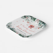 Weihnachtsbaby kleidet sich eine lustige kleine Ba Pappteller (Gewinkelt)