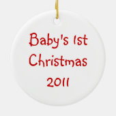 Weihnachtsbaby Maßgeschneiderte Ornamente (Hinten)