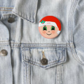 Weihnachtsbaby mit glücklichem Gesicht Button (Beispiel)