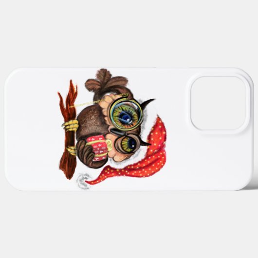 Weihnachtsbaby Owl mit Geschenk Case-Mate iPhone Hülle (Rückseite (Horizontal))