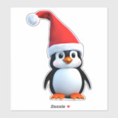 Weihnachtsbaby Penguin Aufkleber (Blatt)