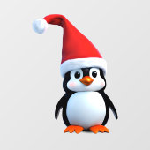 Weihnachtsbaby Penguin Fensteraufkleber (Blatt)