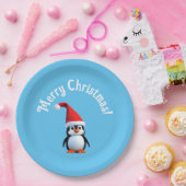 Weihnachtsbaby Penguin Pappteller (Party)