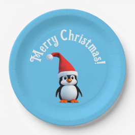 Weihnachtsbaby Penguin Pappteller