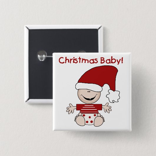 Weihnachtsbaby-T - Shirts und Geschenke Button (Vorne & Hinten)