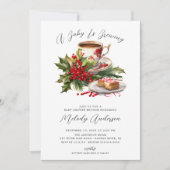 Weihnachtsbaby wird Baby-Dusche brauen Einladung (Vorderseite)