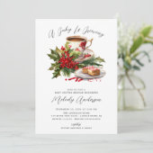 Weihnachtsbaby wird Baby-Dusche brauen Einladung (Stehend Vorderseite)