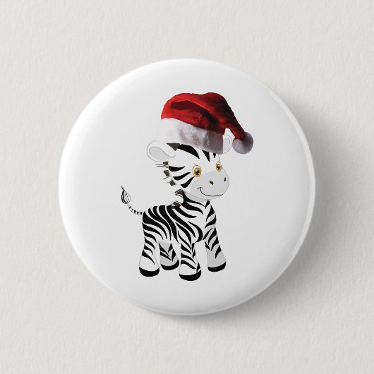 Weihnachtsbaby Zebra Button (Vorderseite)